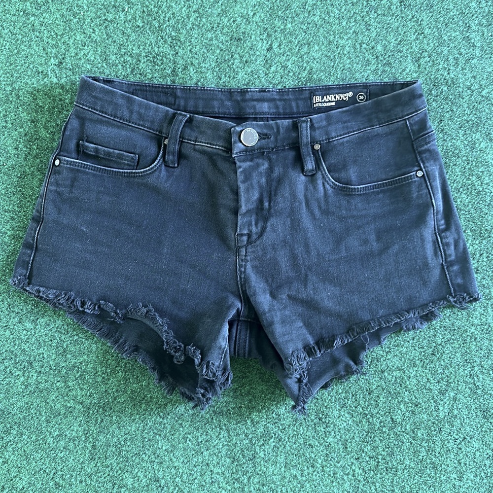 Blank NYC black denim shorts little queenie size 26
